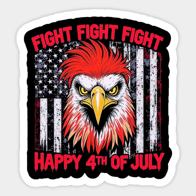 Fight for Freedom 4th of July Eagle Patriotic Sticker by Art2Wear
